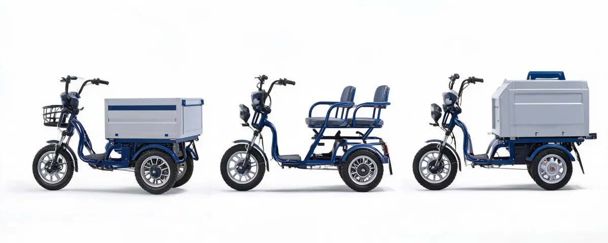 Electric adult tricycle forms prepared for buyer review